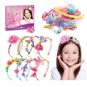 BELLEWORLD Custom Package Princess Kids Sequin Bow Headband Headwear Cute Star Butterfly Hair Bows Hairbands Head Hoop For Diy