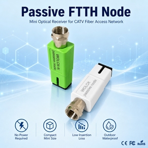 ตัวรับสัญญาณออปติคอลแบบพาสซีฟ Wolck FTTH พร้อม FWDM 1550nm CATV RF Output <span class=keywords><strong>SC</strong></span> <span class=keywords><strong>APC</strong></span> ไม่มีแหล่งจ่ายไฟ สำหรับโซลูชันเครือข่าย PON ONU Triple Play - Product Image 1