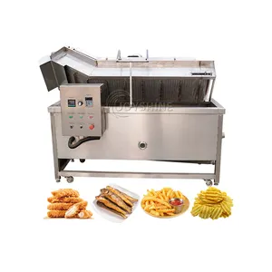 automatic continuous frying machine puff puff frying machine automatic continuous belt fryer frying machine