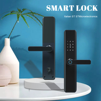 Cerradura de Seguridad de Alta Calidad con Control por Aplicación TTlock EY-718, Cerradura de Embutir con Wi-Fi, Tarjeta de Memoria, 500 Huellas Dactilares, para Puertas de Madera, Acero y Latón