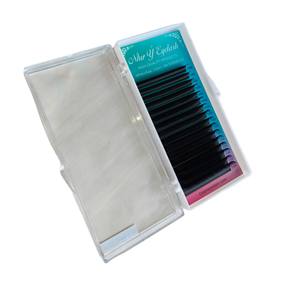 Vente en gros Plateau cils individuels Cils plats mats noirs foncés doux Cils plats elliptiques fabriqués au Viet Nam - Product Image 4