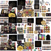 Coffret de 58 pièces de pierres de cristal naturelles pour sorcellerie, kit de bougies, éclats de quartz magiques pour cadeau
