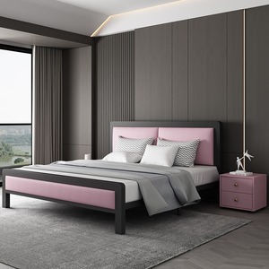 <span class=keywords><strong>Lit</strong></span> double en fer simple et moderne de 1.8 m rembourré renforcé pour la location d'appartement; <span class=keywords><strong>Lit</strong></span> simple complété de 1.5 m les deux lits en métal - Product Image 6