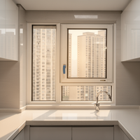 Ventanas Abatibles de Aluminio Premium con Aislamiento Térmico y Antimoho, Vidrio Templado, Acero Inoxidable, Insonorizadas, para Exteriores y Baños