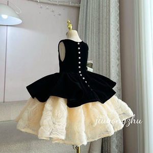 <span class=keywords><strong>Robe</strong></span> de bal sans manches pour filles, style mousse au chocolat, <span class=keywords><strong>robe</strong></span> de princesse formelle, <span class=keywords><strong>robe</strong></span> de demoiselle d'honneur haut de gamme, <span class=keywords><strong>robe</strong></span> de piano pour enfants, <span class=keywords><strong>robe</strong></span> de présentatrice - Product Image 3