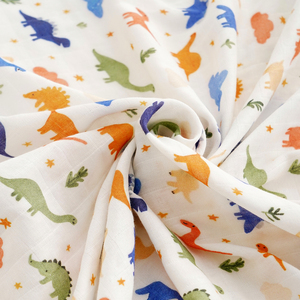 Mantas Envolventes de Muselina de Bambú y Algodón con Estampado Digital Popular de Elinfant, Alta Calidad, 120*110cm, Manta Envolvente de Muselina para Bebés Recién Nacidos - Product Image 3