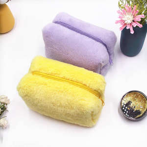 New cute and soft <b>makeup</b> <b>bag</b>, fur colored <b>makeup</b> <b>bag</b>, soft and <b>large</b> capacity <b>makeup</b> <b>bag</b> - Product Image 3