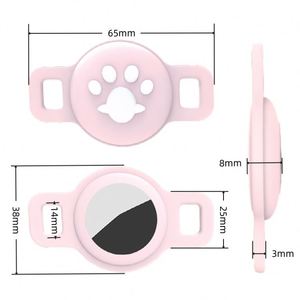 New Version AirTag Pet <b>Collar</b> Holder, Soft Silicone Protective Case for Apple AirTag, Anti-Lost <b>Tracker</b> Cover for Dogs & <b>Cats</b> - Product Image 2