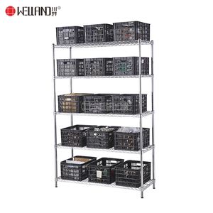 Heavy Duty 5 Tier Lưu Trữ Nhà Hàng Nhà Bếp Giá Kim Loại Kệ <span class=keywords><strong>Chrome</strong></span> Dây Kệ Đơn Vị - Product Image 2
