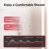 Chauffe-eau électrique instantané mural intelligent à écran tactile 6KW/7KW/8.5KW pour hôtel, salle de bain et cuisine, installation facile