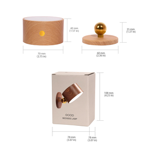 Đèn Tường Cạnh Giường Đèn <span class=keywords><strong>LED</strong></span> Sáng Tạo Trong Nhà Bán Sỉ Từ Tính Cổ Điển Bằng Gỗ Dễ Mang Theo Và Có Thể Sạc Lại Tối Giản - Product Image 3