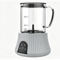 Mousseur à lait électrique 4-en-1 avec chauffe-lait chaud et froid, machine à faire des bulles, accessoire de café domestique