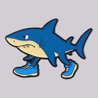 Broche en émail Requin Amusant, Épingles de revers, Badges pour Sac à dos, Vêtements, Accessoires de mode, Bijoux, Cadeaux pour amis