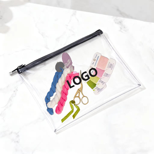 Bolsa transparente de PVC grueso con estampado floral personalizado para guardar proyectos de bordado y costura - Product Image 6