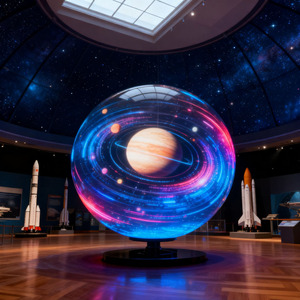 Đầy đủ màu sắc tầng thường vụ xoay cong bóng tròn linh hoạt mềm mô-đun hình cầu <span class=keywords><strong>LED</strong></span> bóng hiển thị <span class=keywords><strong>LED</strong></span> hình cầu Màn hình hiển thị - Product Image 1