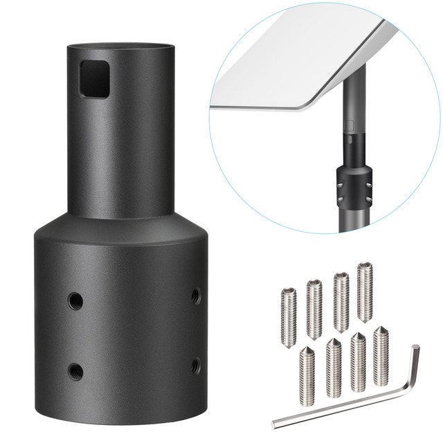 Starlink Pipe Adapter Starlink Pole Mount Aluminum Alloy with 2-inch Sleeve for Starlink Satellite Dish V2 Antenna