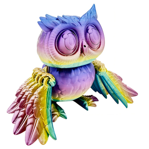 Figura de Búho Articulada Impresa en 3D, Juguete Antiestrés con Articulaciones Móviles, Decoración de Escritorio, Regalo Kawaii - Product Image 2