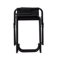 Chaise de maquillage pliable portable d'extérieur, chaise de réalisateur de camping en acier robuste