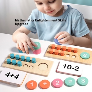 Giocattoli Educativi Montessori per l'Asilo, Contatore a Dieci Cifre, Ausili Didattici in Legno per l'Apprendimento della Matematica, Giochi di Conteggio, Set Telaio a Dieci - Product Image 3