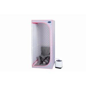 Tente de sauna vapeur portable avec télécommande, design en tissu gris, pliable pleine grandeur, alimentation 110V, style moderne pour la vie quotidienne - Product Image 5