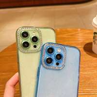 Étui de téléphone portable scintillant et mignon en TPU transparent avec paillettes, antichoc, de luxe, compatible avec plusieurs marques, échantillon gratuit pour 15 modèles