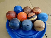 Jouets en mousse PU personnalisés avec logo, design planètes uniques, pour soulager le stress et l'anxiété, balle anti-stress unisexe pour fêtes, 80g, marque QF
