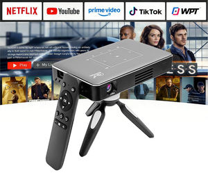 Mini <span class=keywords><strong>projecteur</strong></span> portable de poche Canzone <span class=keywords><strong>LED</strong></span> DLP 4K Ready avec 2 Go de RAM, <span class=keywords><strong>batterie</strong></span> intégrée, Android 9 et Wi-Fi pour l'extérieur - Product Image 1