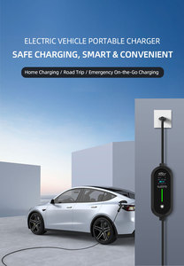 3.5KW 16A Portable EV <b>Charger</b> Type 1 J1772 US <b>Plug</b> LCD Display APP Control Black - Product Image 6