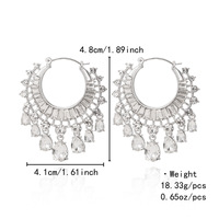 Boucles d'oreilles circulaires brillantes en strass LUOXIN, mode européenne et américaine, pour femmes, accessoires quotidiens