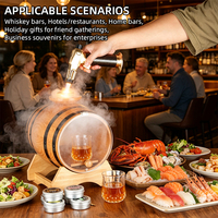 Kit Fumeur à Cocktails en Baril – Fumoir à Bois Multi-Saveurs pour Sublimer le Goût des Boissons (Whisky/Bourbon/Old Fashioned)