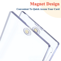 Porte-cartes magnétique 35PT One Touch avec revêtement anti-UV, étui de protection transparent pour cartes, présentoir pour collectionneurs de cartes TCG