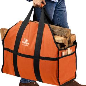 Échantillon gratuit de sac fourre-tout en toile de bois de chauffage sac fourre-tout en toile cirée imperméable avec boucle de maintien des axes - Product Image 2
