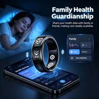 Anneau intelligent fin personnalisé pour surveiller la fréquence cardiaque, le sommeil et la forme physique, étanche, avec charge sans fil, compatible Android et iOS