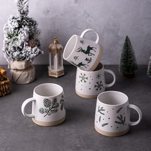 <span class=keywords><strong>Taza</strong></span> de Café de Cerámica Blanca de Navidad de 14 oz, Capacidad de 330 ml, Impresión Serigráfica, Vasos para Bebidas de Fiesta, Tazas Navideñas al por Mayor - Product Image 3