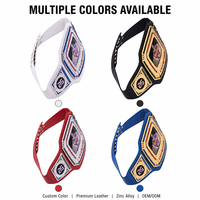 Ceinture de champion personnalisée OEM ODM, blanche, en cuir véritable écologique de qualité supérieure, plaque en alliage de zinc, pour boxe, lutte, sports