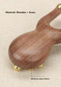 Herramienta de Masaje Facial en Forma de U de Madera de Nogal para Levantar Ojos y Nariz, Liberación Facial, Anticelulitis, Belleza Corporal, Mini Herramienta de Masaje - Product Image 4