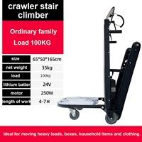Nouveau Transporteur d'Escalier Électrique JINGCHENG Type Chenille Pliable à Moteur Brushless pour Charges Lourdes, en Fer, 250W 220V, Garantie 1 An