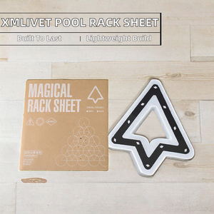 Support de billes de <span class=keywords><strong>billard</strong></span> triangulaire style ancien, avec boîte à 1/2 queue, noir, pour 9 ou 10 billes, emballage personnalisé - Product Image 2