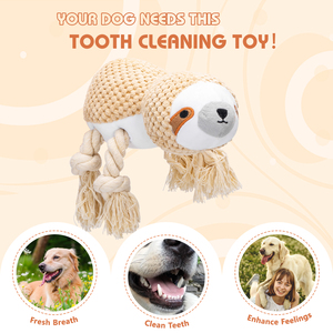 Nobleza ของเล่นสุนัขที่เป็นมิตรกับสิ่งแวดล้อมของเล่นตุ๊กตาแบบโต้ตอบที่ทนทานพร้อมเสียงสำหรับสุนัขตัวเล็กสำหรับแมวที่ทำจากผ้าฝ้ายและไนลอน - Product Image 3