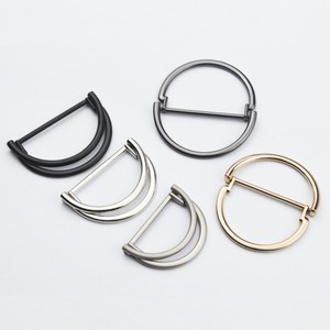 Stokta çanta donanım çanta için ayarlanabilir çinko alaşım Metal çift d-ring toka - Product Image 1