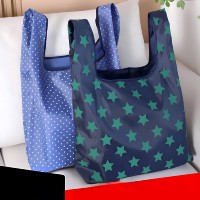 Sac de courses classique en polyester recyclable et écologique, couleur unie, pliable, portable, sac à main, sac de voyage, sac d'épicerie