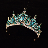 Mariée baroque haut niveau coréen adulte couronne cristal feuille coiffure pour robe de mariée principale coiffure de mariée accessoire de maquillage