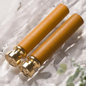 Miniature tampon standard à tête en cuivre, manche en bois de hêtre jaune, pour sceau de cire décoratif - Product Image 1