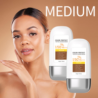 Crème solaire teintée au miel et à l'huile d'olive SPF 50, crème solaire minérale au zinc hydratante 60 ml