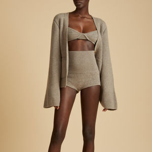 Pull en <span class=keywords><strong>Cachemire</strong></span> <span class=keywords><strong>Ensemble</strong></span> Court Tricoté <span class=keywords><strong>Femme</strong></span> <span class=keywords><strong>Ensemble</strong></span> 3 Pièces Pull Cardigan - Product Image 4