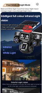 Aov 24h bốn ống kính 20MP <span class=keywords><strong>Camera</strong></span> an ninh không dây tự động theo dõi đầy đủ màu sắc tầm nhìn ban đêm CCTV <span class=keywords><strong>Camera</strong></span> năng lượng mặt trời 4G Sim ngoài trời IP66 8K - Product Image 5