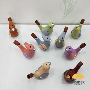 Flauta musical de cerámica para niños, de Ocarina silbato de aves de agua, multicolor - Product Image 5