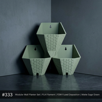 Juego de Macetas Modulares de Pared con Diseño de Panal de Abeja, Impresas en 3D con PLA, Hexagonales, Decoración para el Hogar, Personalizables OEM