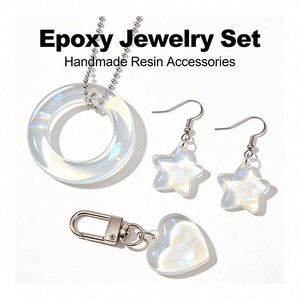 Handmade Jewelry Resin Kit DIY UV Hard Crystal Clear LED Lamp Silicone <b>Molds</b> Glitter Foil Flowers MODEL Keychain - Product Image 6