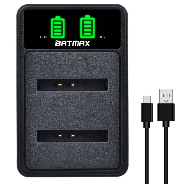 NB-11L 11L NB-11LH LED USB 2 Ports Charger for Canon PowerShot A3400 A3500 A4000 SX430 SX420, IXUS 285 HS, IXUS 245 Camera